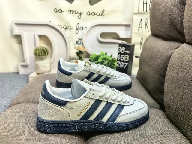 Adidas Spezial Navy and White Suede Lifestyle Sneakers 21