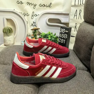 Adidas Spezial Red and White Suede Lifestyle Sneakers
