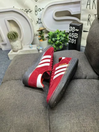 Adidas Spezial Red and White Suede Lifestyle Sneakers 6