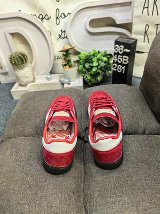 Adidas Spezial Red and White Suede Lifestyle Sneakers 8