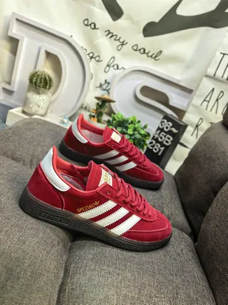 Adidas Spezial Red and White Suede Lifestyle Sneakers 9