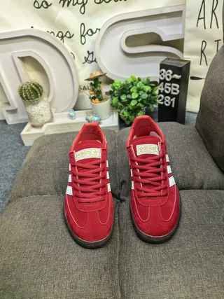Adidas Spezial Red and White Suede Lifestyle Sneakers 10