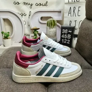 Adidas Spezial सफेद भूरा हरा गुलाबी जीवनशैली स्नीकर्स
