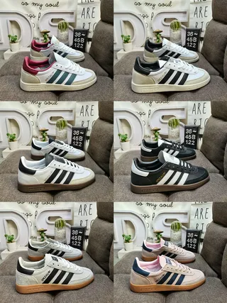 Adidas Spezial White Beige Green Magenta Lifestyle Sneakers 3
