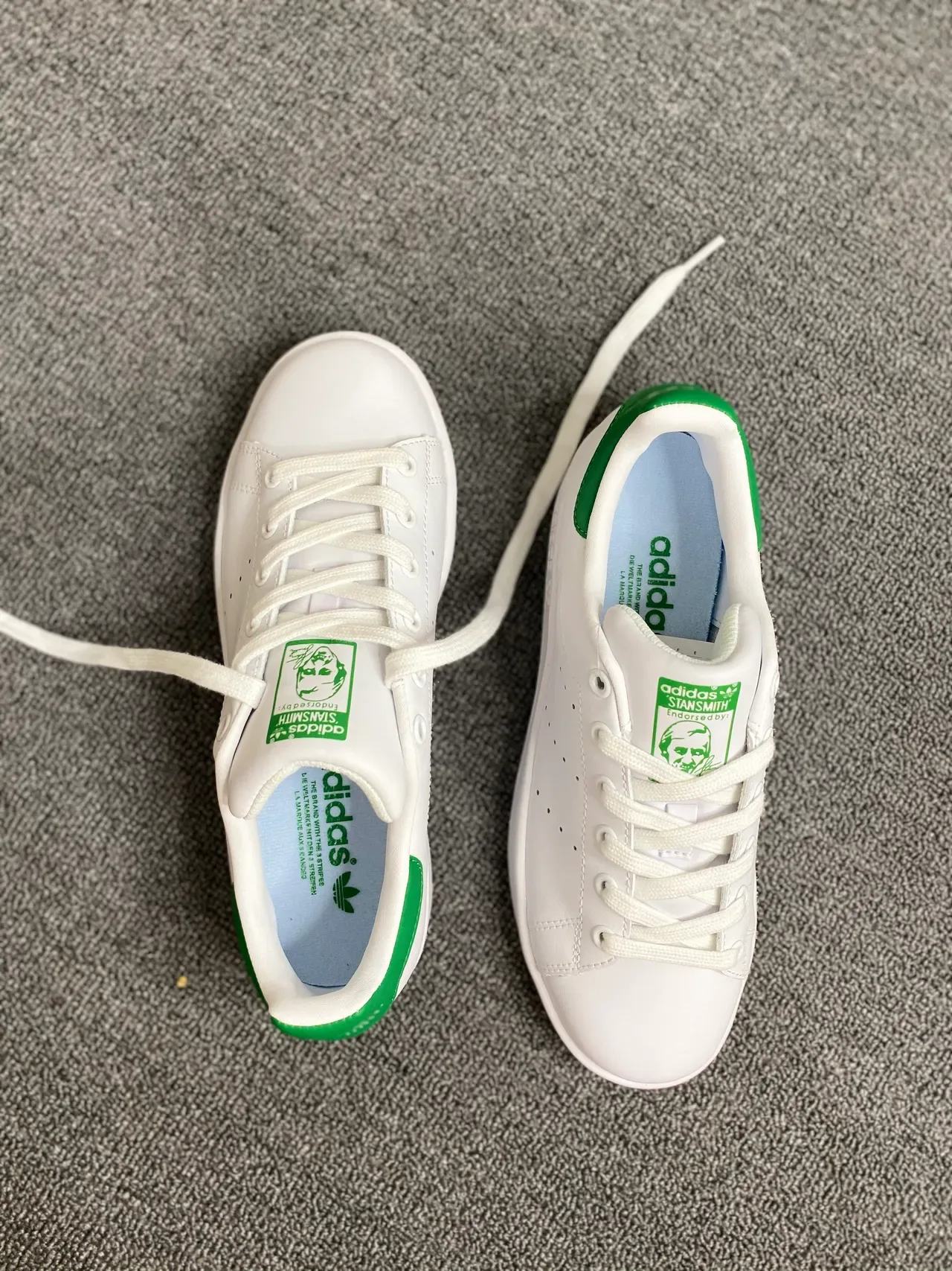 Adidas Stan Smith White and Green Lifestyle Sneakers 5