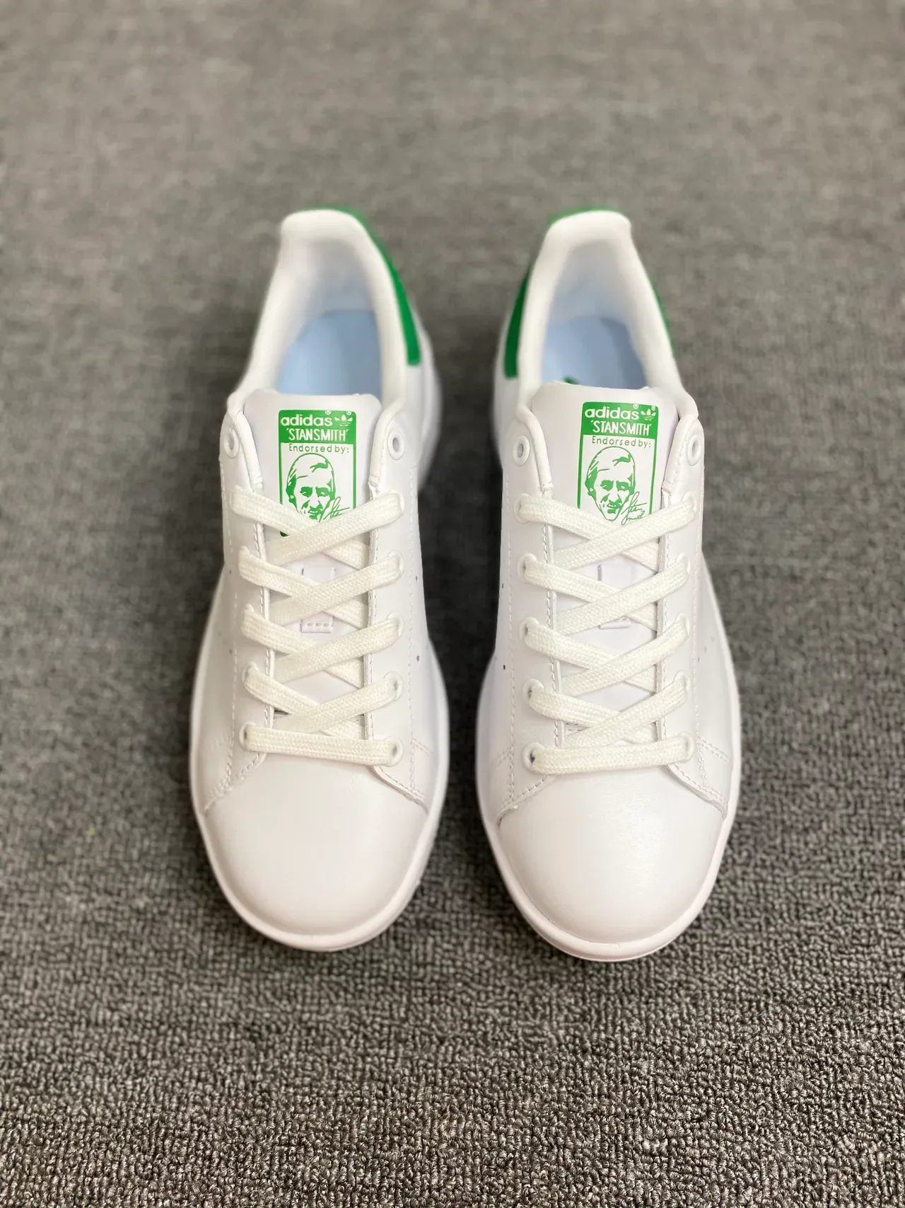 Adidas Stan Smith White and Green Lifestyle Sneakers 8