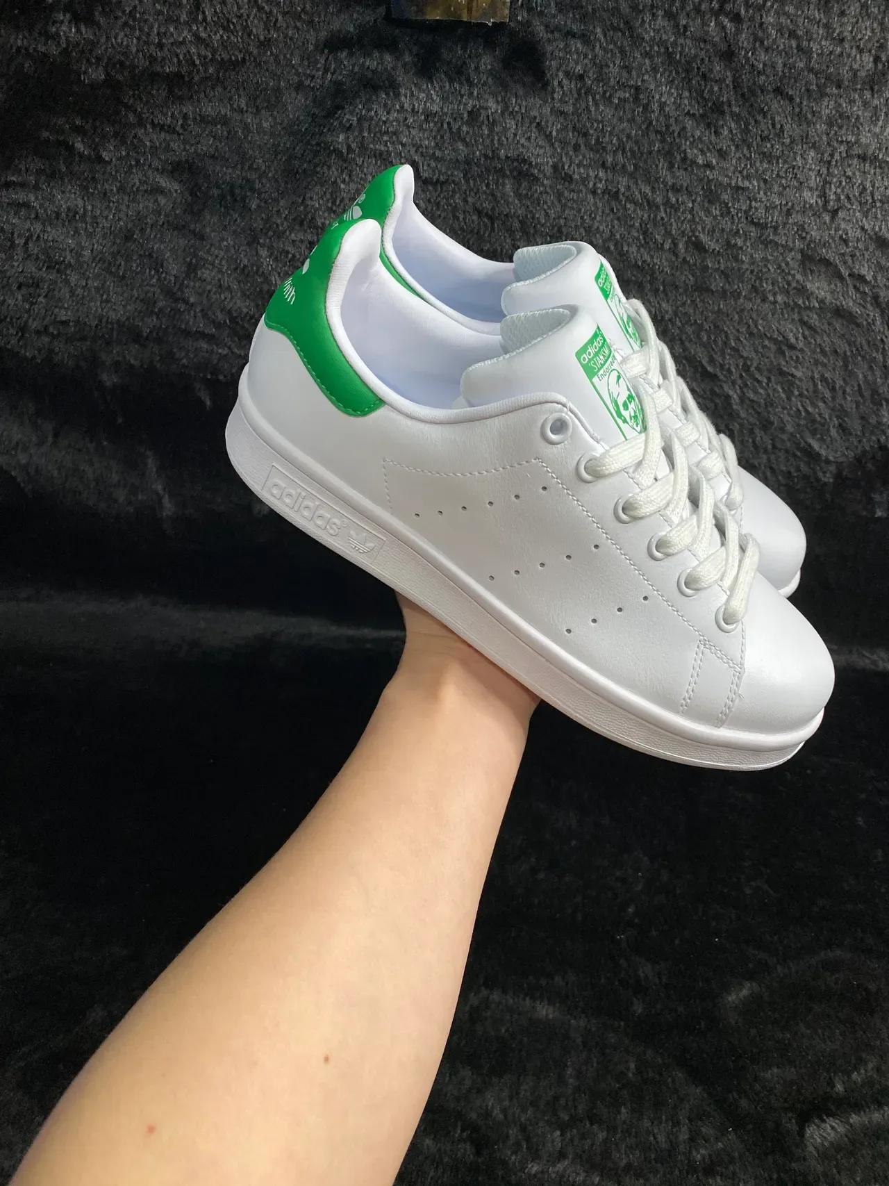 Adidas Stan Smith White and Green Lifestyle Sneakers 11