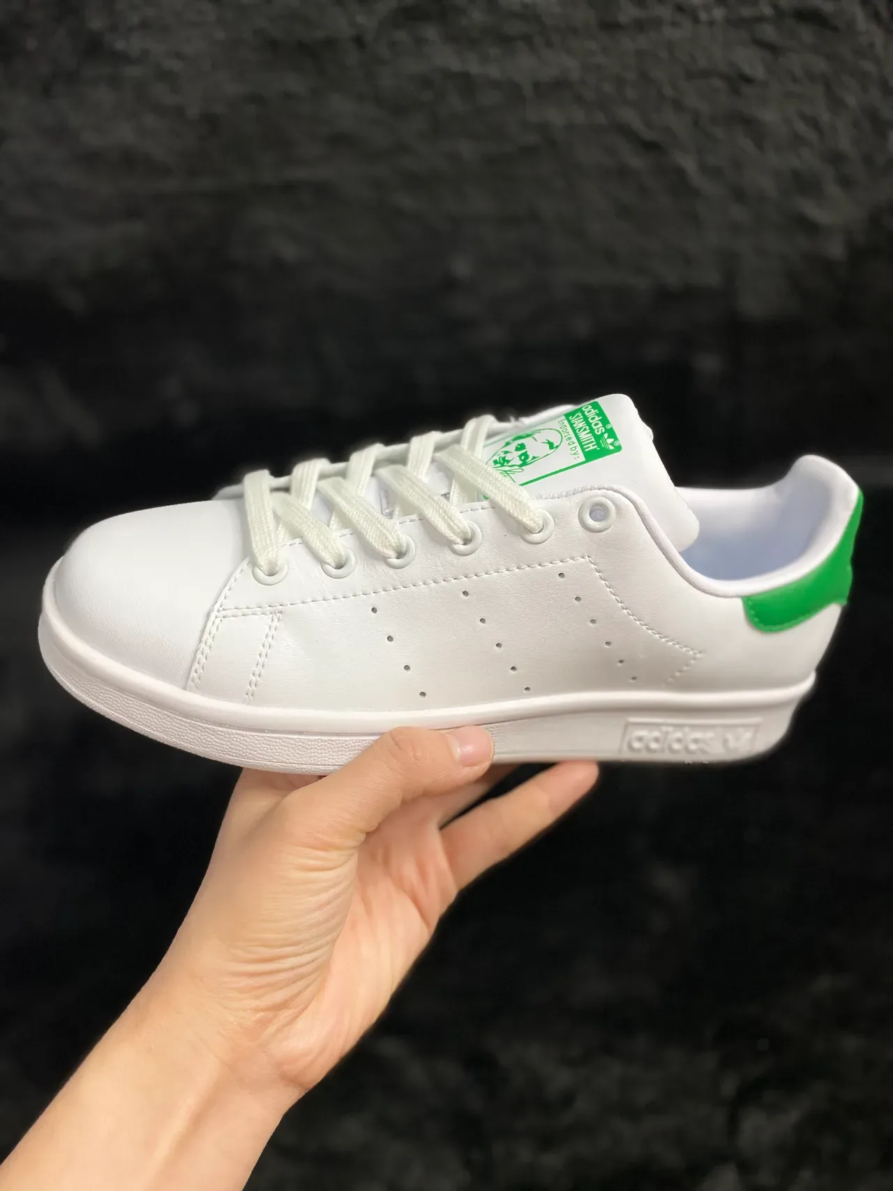 Adidas Stan Smith White and Green Lifestyle Sneakers 12