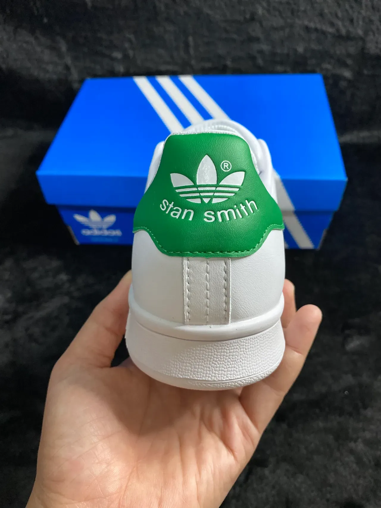 Adidas Stan Smith White and Green Lifestyle Sneakers 16