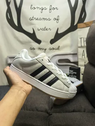 Adidas Superstar Beige and Black Lifestyle Sneakers 5