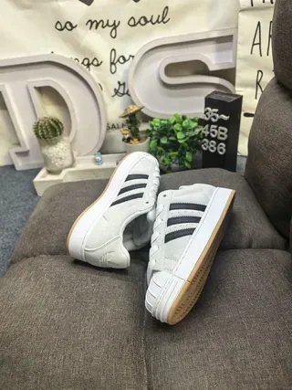Adidas Superstar Beige and Black Lifestyle Sneakers 6
