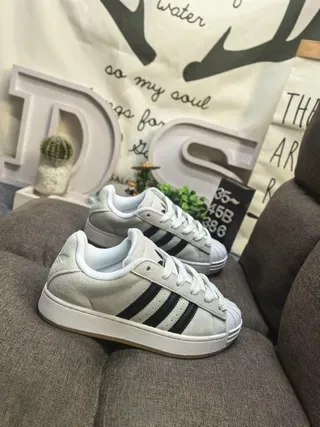 Adidas Superstar Beige and Black Lifestyle Sneakers 9