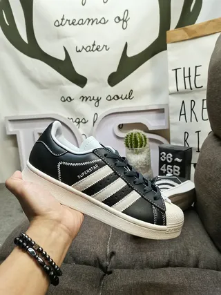 Adidas Superstar Beige and White Lifestyle Sneakers 5