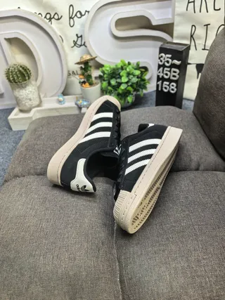 Adidas Superstar Black and Cream Lifestyle Sneakers 6
