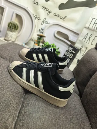 Adidas Superstar Black and Cream Lifestyle Sneakers 7