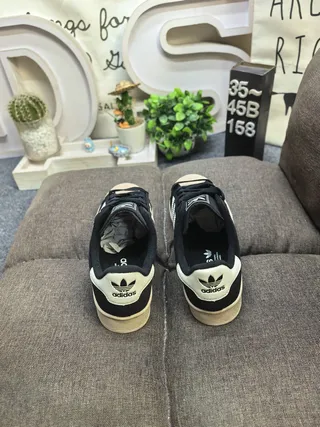 Adidas Superstar Black and Cream Lifestyle Sneakers 8