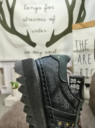 Adidas Superstar Black and Dark Green Gold-Star Embellished Lifestyle Sneakers 3