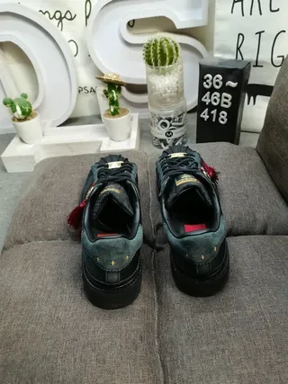 Adidas Superstar Black and Dark Green Gold-Star Embellished Lifestyle Sneakers 8