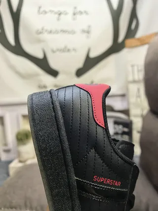 Adidas Superstar Black and Pink Lifestyle Sneakers 3