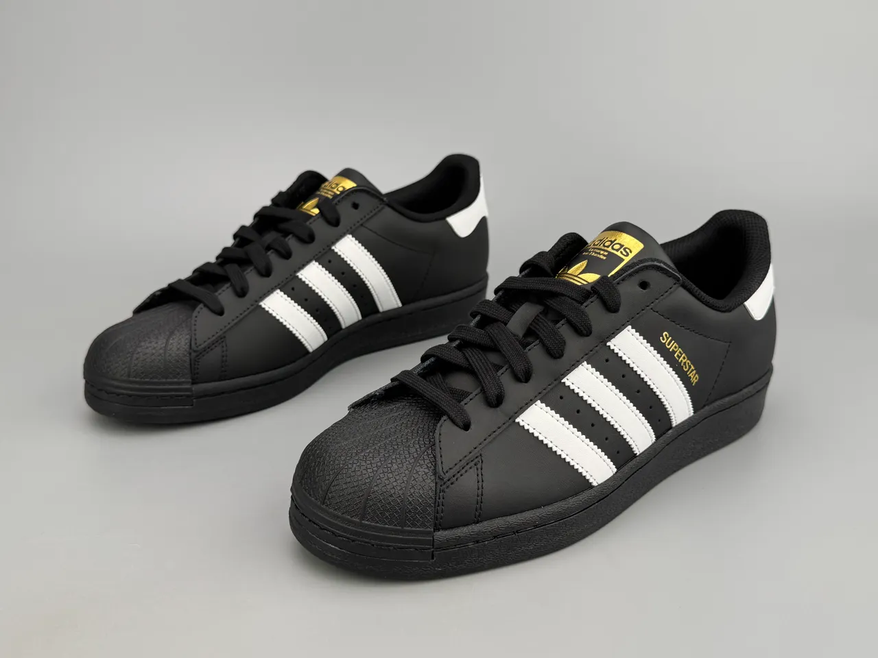 Adidas Superstar Black and White Lifestyle Sneakers 5