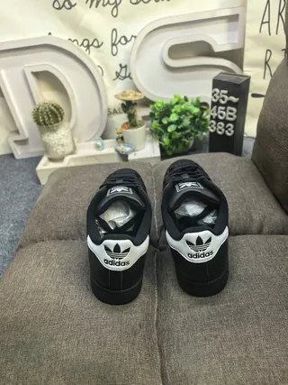 Adidas Superstar Black and White Lifestyle Sneakers 8