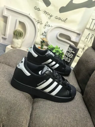 Adidas Superstar Black and White Lifestyle Sneakers 9