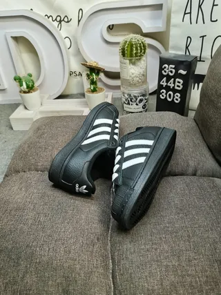 Adidas Superstar Black and White Lifestyle Sneakers 6