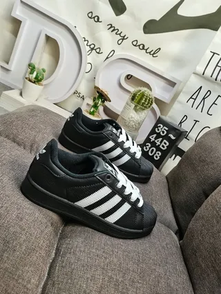 Adidas Superstar Black and White Lifestyle Sneakers 9