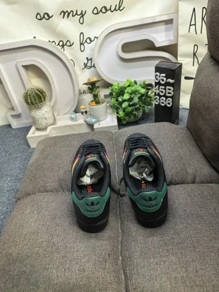Adidas Superstar Black Green Yellow Red Lifestyle Sneakers 8