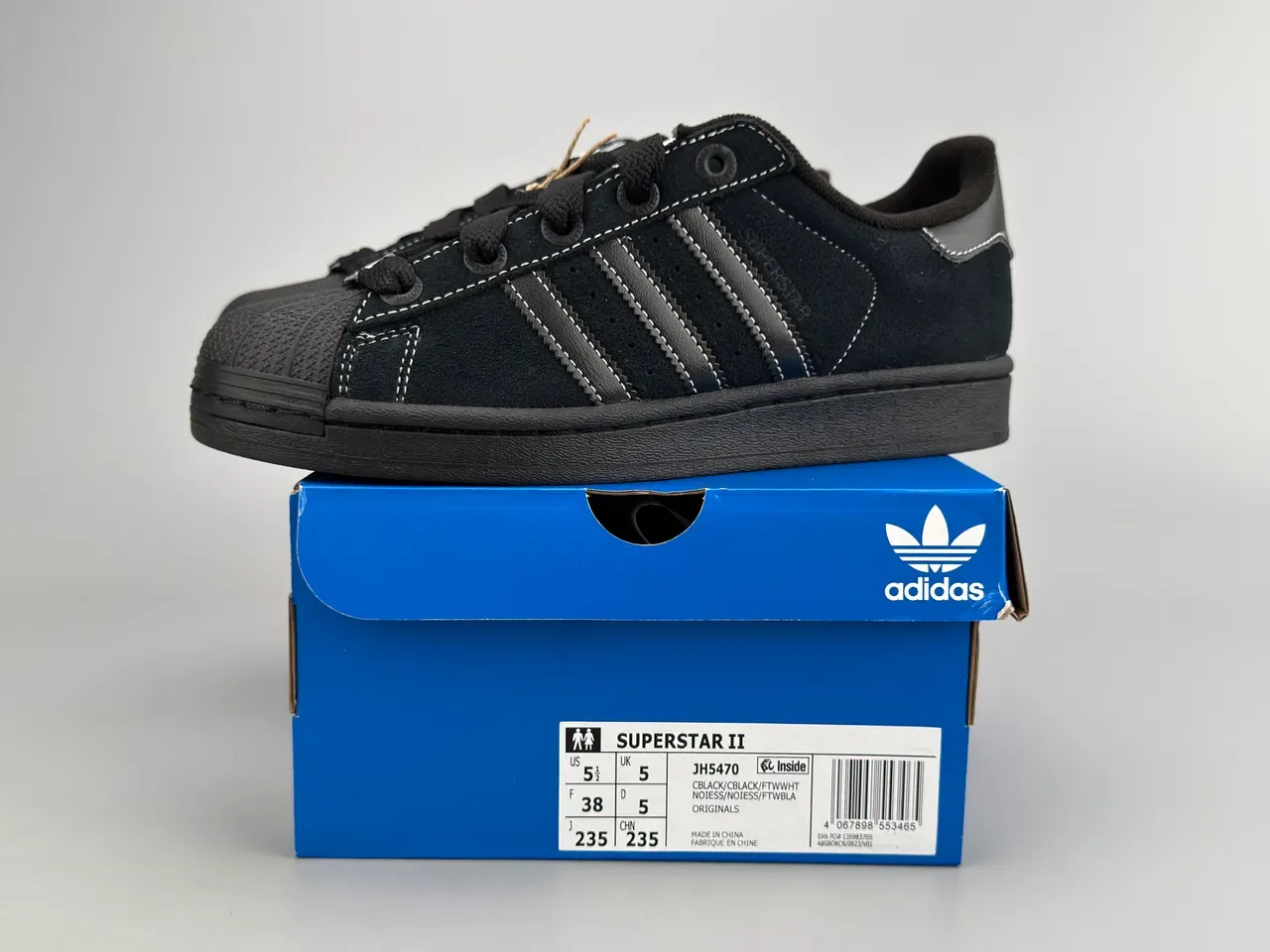 Adidas Superstar Black Suede Lifestyle Sneakers 4