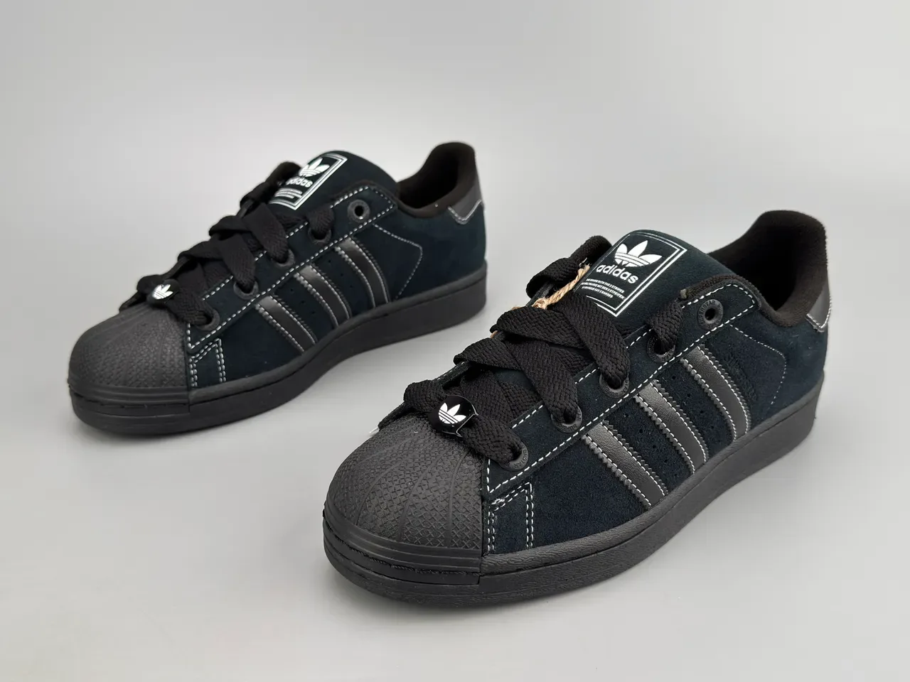 Adidas Superstar Black Suede Lifestyle Sneakers 5