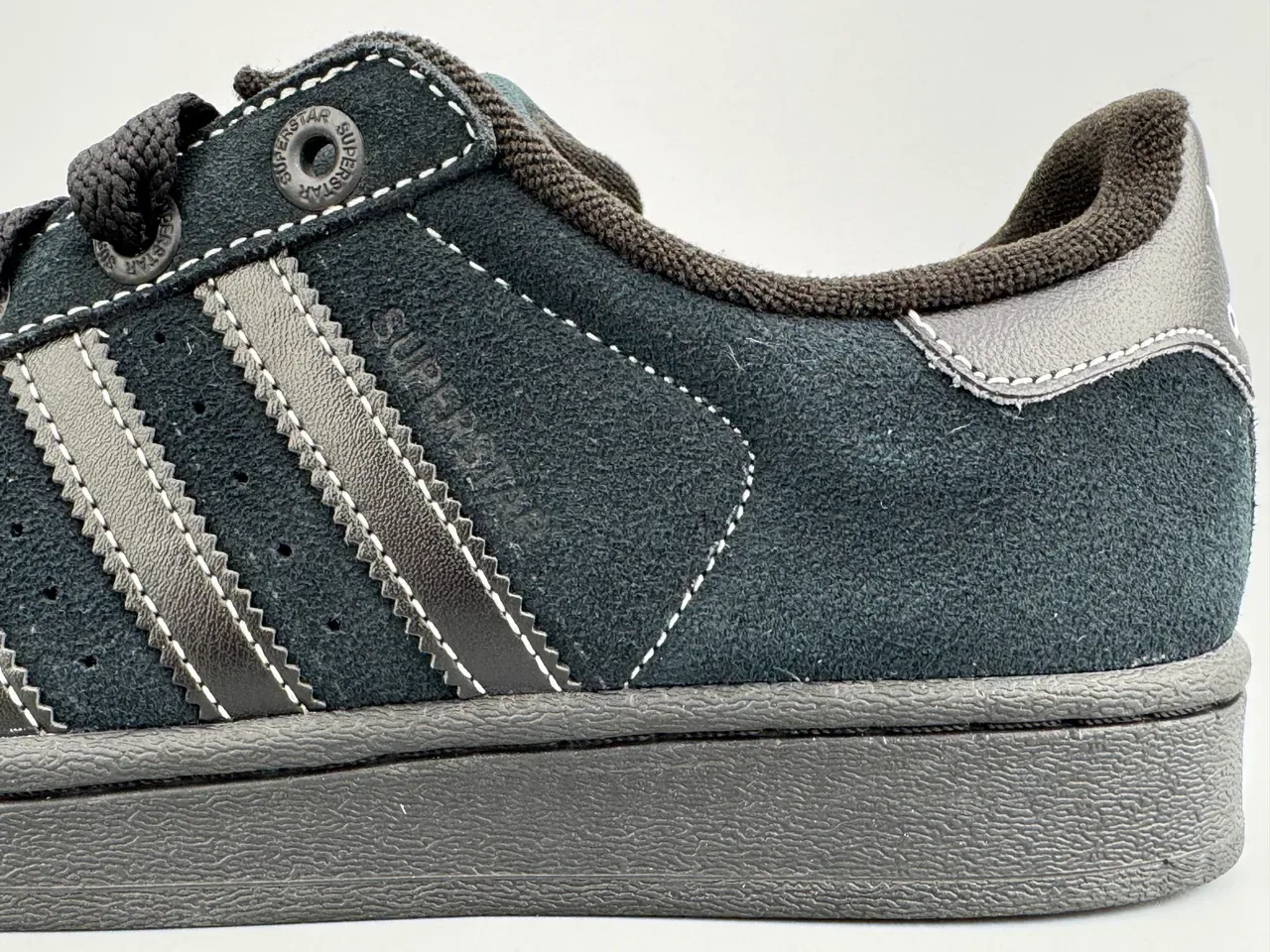 Adidas Superstar Black Suede Lifestyle Sneakers 7
