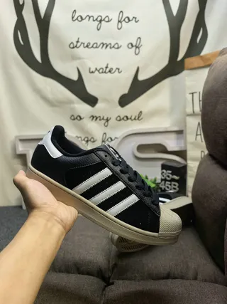 Adidas Superstar Black White Gum Lifestyle Sneakers 5