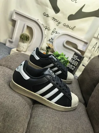 Adidas Superstar Black White Gum Lifestyle Sneakers 9