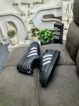 Adidas Superstar Black White Shell-Toe Star-Embroidered Lifestyle Sneakers 6