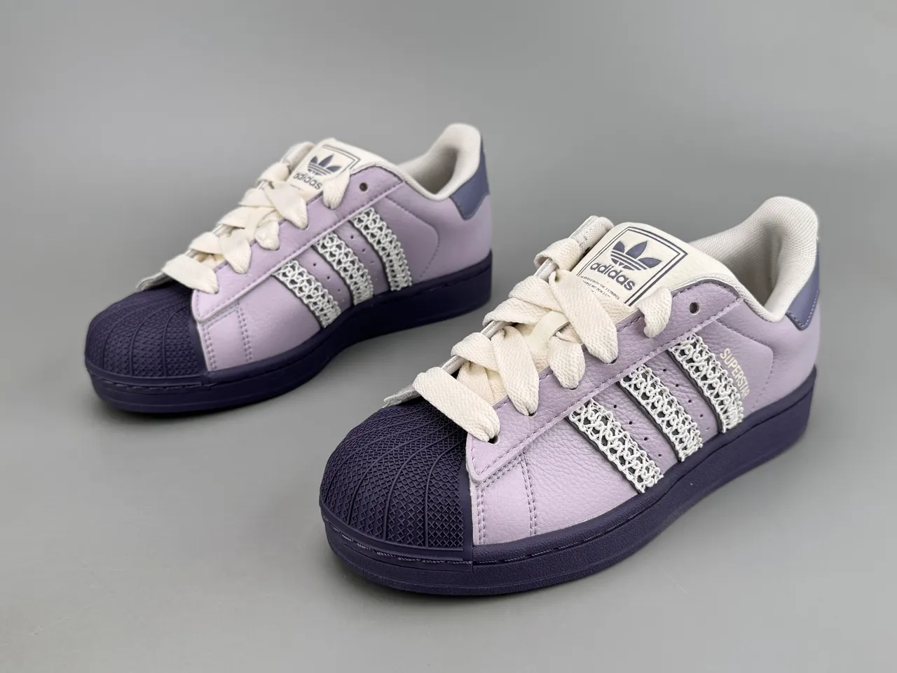 Adidas Superstar Lavender and Deep Purple Lifestyle Sneakers 9