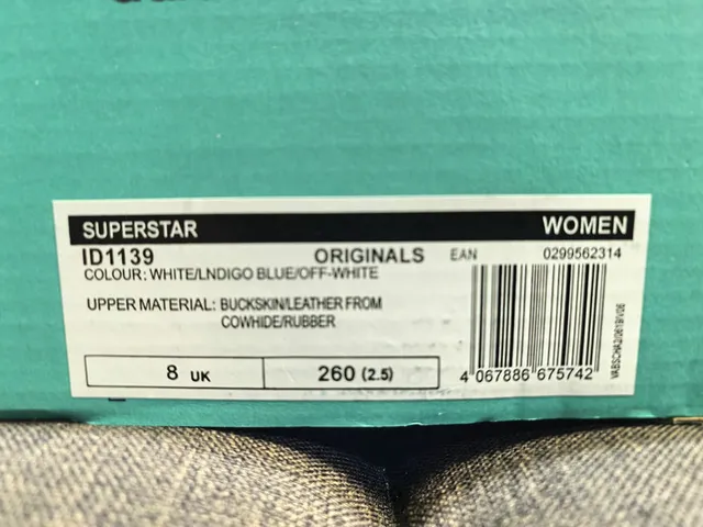 Adidas Superstar Off-White and Navy Lifestyle Sneakers 2