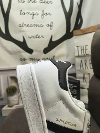 Adidas Superstar White and Black Lifestyle Sneakers 3