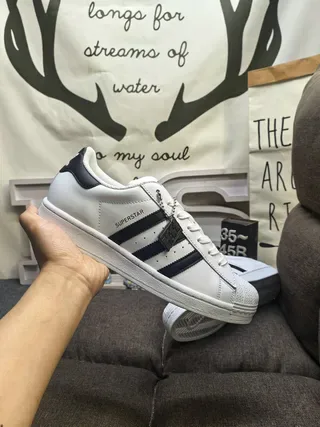 Adidas Superstar White and Black Lifestyle Sneakers 5