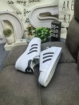 Adidas Superstar White and Black Lifestyle Sneakers 6
