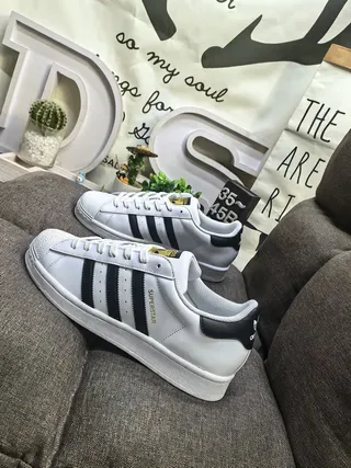 Adidas Superstar White and Black Lifestyle Sneakers 7
