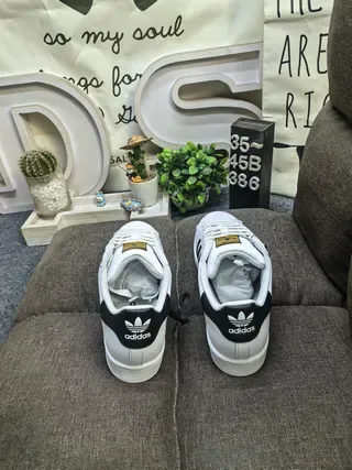 Adidas Superstar White and Black Lifestyle Sneakers 8