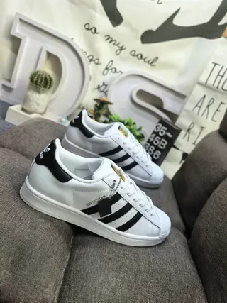 Adidas Superstar White and Black Lifestyle Sneakers 9