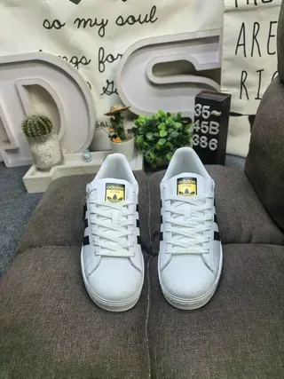 Adidas Superstar White and Black Lifestyle Sneakers 10