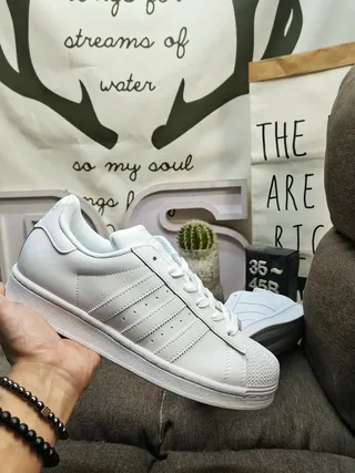 Adidas Superstar White and Black Lifestyle Sneakers 5