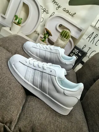 Adidas Superstar White and Black Lifestyle Sneakers 7