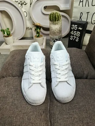 Adidas Superstar White and Black Lifestyle Sneakers 10