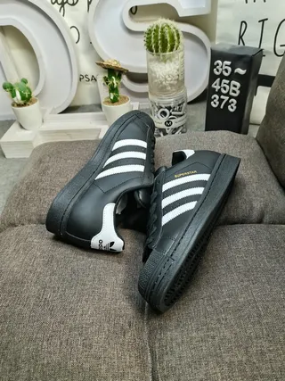 Adidas Superstar White and Black Lifestyle Sneakers 16