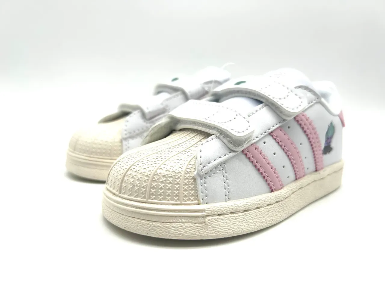 Adidas Superstar White Beige Orange Green Kids Lifestyle Sneakers 7