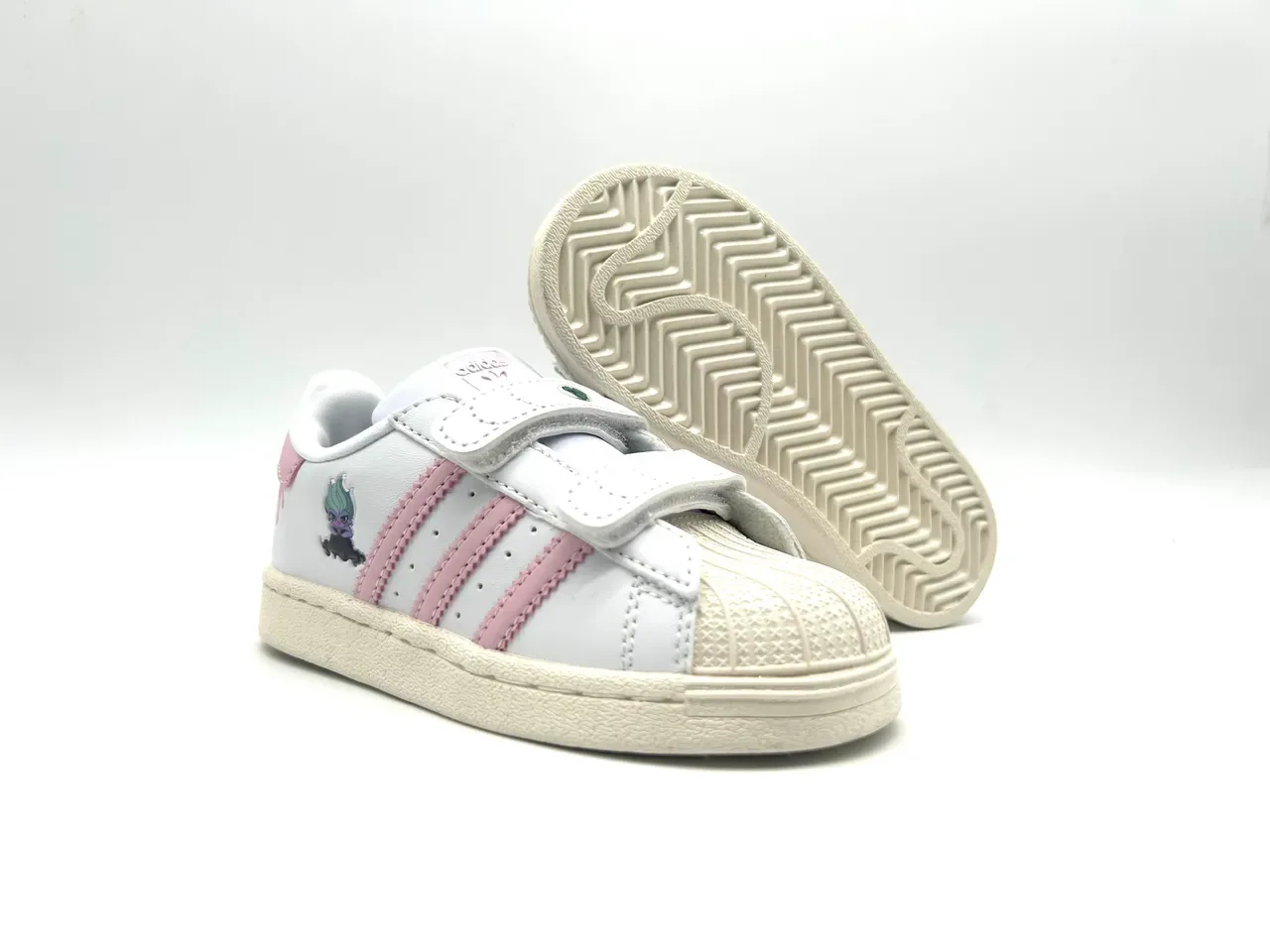 Adidas Superstar White Beige Orange Green Kids Lifestyle Sneakers 9